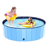 Klsniur Piscina Plegable De Plastico Duro Para Niños Grande