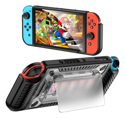 Funda Protectora Switch Oled Con Ranura Para Tarjeta De Jueg