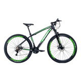 Bicicleta Aro 29 Rino Atacama 24v - Index - Freio Hidraulico Cor Verde Tamanho Do Quadro 19