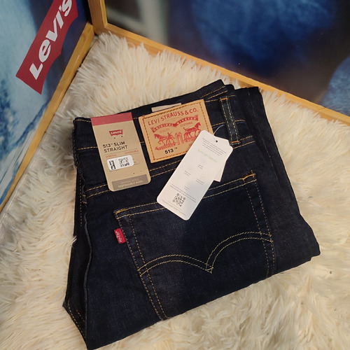 Pantalón Levis 513 Azul Oscuro 34x30 Ss7