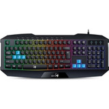 Teclado Gamer Gaming Genius Scorpion K215 Semi Mecanico Color Del Teclado Negro Idioma Español