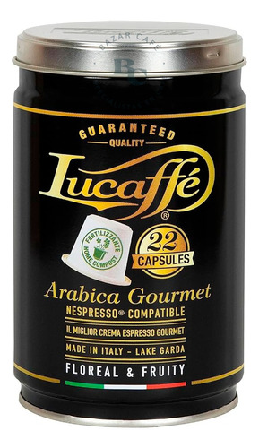 Capsulas Lucaffe Arabica Lata 22 Capsulas Para Nespresso