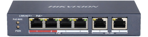 Conmutador Concentrador Hikvision Ds-3e0106p-e/m 4p 10/100 Mbps Poe