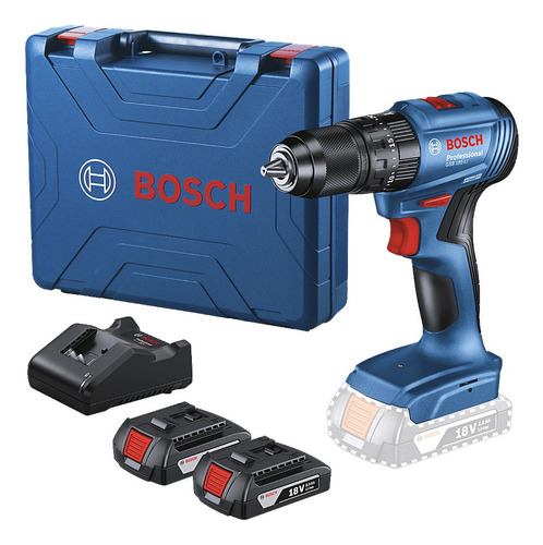 Taladro Percutor Atornillador Bosch Inalámbrico 18v Gsb185-li Color Azul 06019k31h0