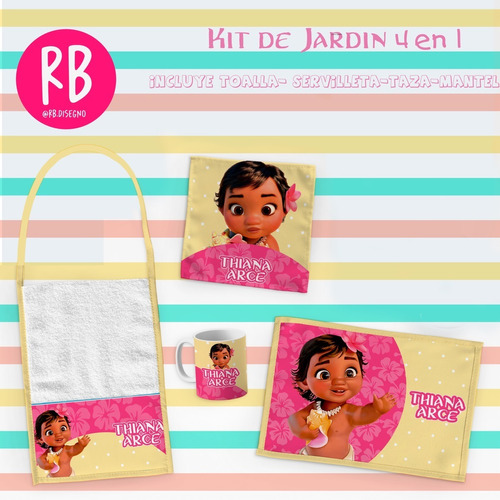 Set Jardín Kit Personalizados Taza Toalla Mantel Servilleta