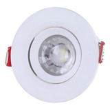 Spot Led Embutir Redondo 7w 3000k Branco Quente Tramontina