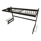 Seca Platos Escurridor Rack Cocina Sobre Bacha Hot Sale Color Negro