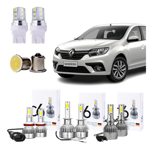 Lampara Cree Led Alta Baja Auxiliares T10 Sandero Stepway 