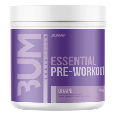 Cbum Raw Essential Preentreno 30 Servicios Sabor Uva Grape | Meses sin interés