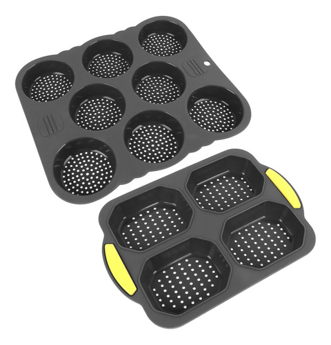 Molde De Silicona Para Pan Para Hamburguesas De 8 Cavidades,