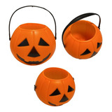 Pack X 3 Cubo De Calabaza Mediano De Halloween