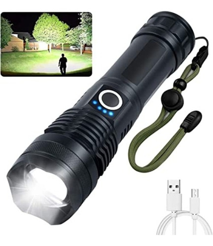 Linterna P50 Táctica Militar Camping Led Zoom Recargable Col