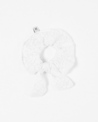 Scrunchie Dolly Ruffle Color Blanco Offwhite