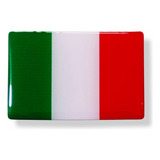 Adesivo Resinado Bandeira Da Itália 6x4.