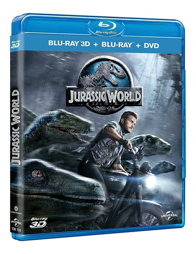 Jurassic World | Blu Ray 3d + Blu Ray + Dvd Película Nuevo