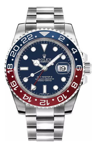 Relógio Rolex Gmt Master 2 Pepsi Automático Com Caixa