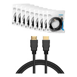 Kit 10 Cabos Hdmi Reforçado 3 Metros It Blue Atacado Revenda