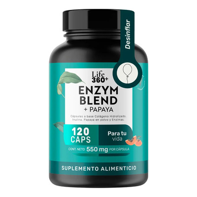 Enzimas Digestivas Bromelina Papaína 120 Cápsulas | LIFE360+ | Meses sin interés