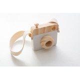 Mini Câmera Polaroid De Madeira Props B&g