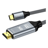 Cable Usb C A Hdmi 2.1 De 8k De 10 Pies, Cable Trenzado Usb