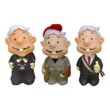 Amlo 3 Figuras De Peje Muñeco Juguete 10cm Premium Colección