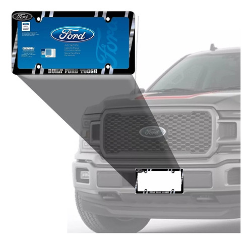 Par Porta Placas Ford F 150 3.5 Original 2015