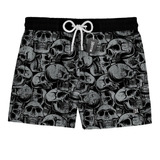 Short Praia Masculino Estilo Mauricinho Caveiras 0115