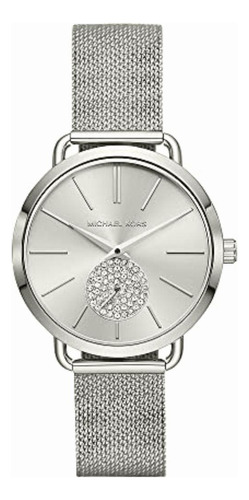 Reloj Mkswc Portia Para Mujer 37mm, Pulsera De Acero