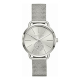 Reloj Mkswc Portia Para Mujer 37mm, Pulsera De Acero