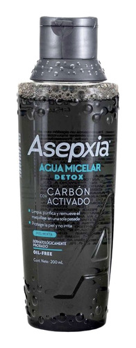 Asepxia Detox Agua Micelar Con Carbon Activado 200ml
