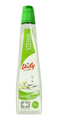 Endulzante Líquido Daily Gotas Stevia Botella 270 Ml