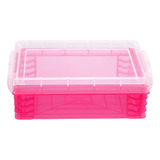 Caja Apilable Rosa Crayones, Contenedores De Plástico ...