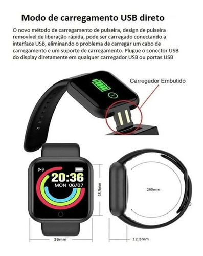 Relógio Inteligente Smartwatch Feminino Novo Whats Facebook