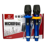 Kit 2 Microfones (02) Sem Fio Profissional Recarregável Y@h