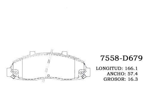 Pastilla De Freno Delantera Ford Lobo 96-97-98-99-2000 7558 Foto 2