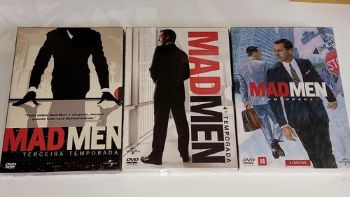 Lote 3 Box Mad Men 3 4 E 6 Temporadas 12 Discos Lacrados