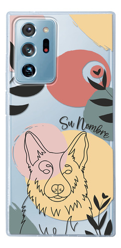 Funda Para Galaxy Mujer Perro Pastor Alemán Minimal Nombre