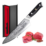 Cuchillo Chef Japonés De Acero Inoxidable 20 Cm Regalo Gour