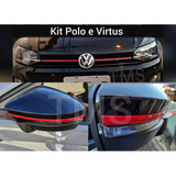 Aplique Kit Polo Virtus Friso Grade Gts + Detalhe Retrovisor