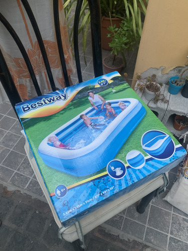 Pileta Inflable Rectangular Bestway 54006  Azul Y Blanc Caja