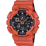 Relojes Militares De La Serie G-shock Ga-100  Naranja