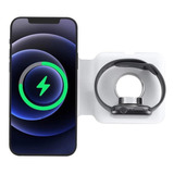 Carregador De Mesa Dual Magnético Para iPhone/a.watch/airpod