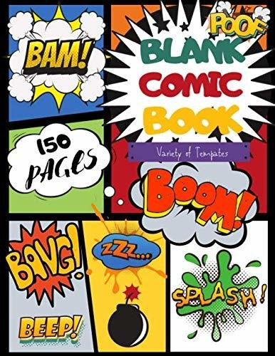 Book : Blank Comic Book Draw Your Own Comics - 150 Pages Of