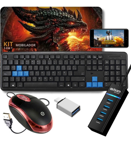 Kit Gamer Mobilador Barato Teclado + Mouse Promoção Especial