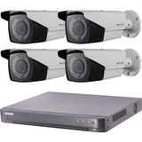 Kit Seguridad Hikvision Dvr 4 + 4 Camaras 1080p Varifocal