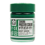 Tempera Profesional Sakura Poster Color 30ml-varios Colores Color Verde Intenso