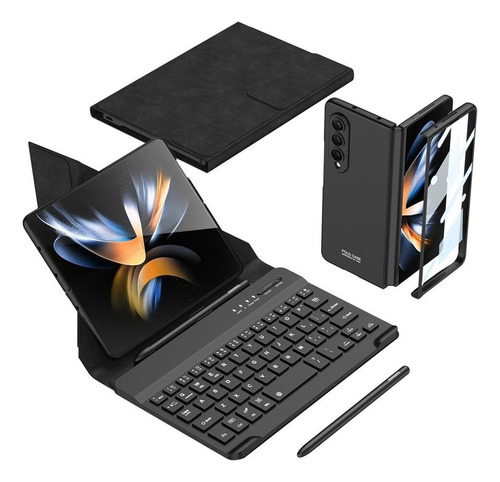 Funda De Piel Con Teclado Para Samsung Galaxy Fold4 Fold3 5g