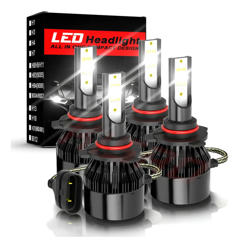 Para Toyota Corolla 93-15 Kit De Faros Led De Haz Alto/bajo