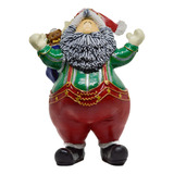 Papá Noel Pintado A Mano Figura Navideña Santa Claus