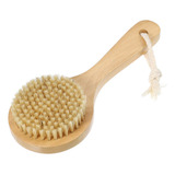 Cepillo De Baño Ducha De Madera Espalda Masaje 20x8cm